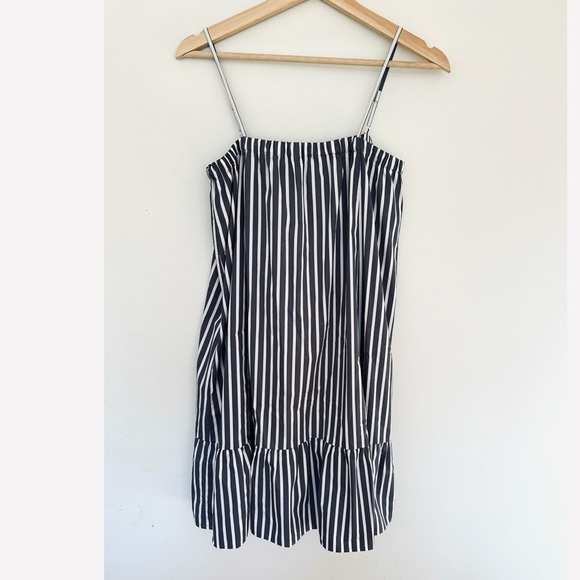 ATM • Anthony Thomas Melillo • Striped Poplin Dress in Marina White Stripe - Picture 4 of 8